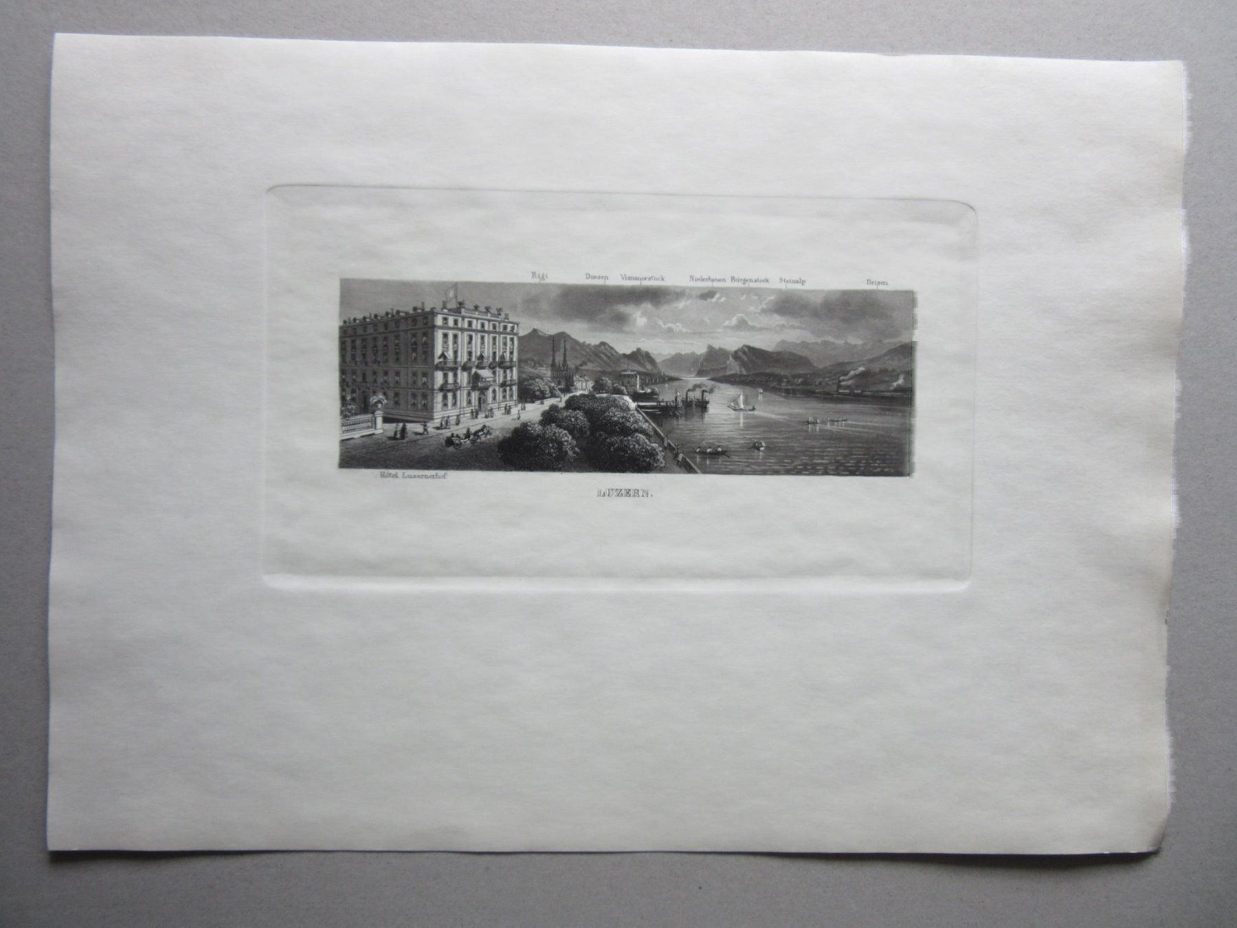Incisioni: LUZERN AQUATINTA – Usato da Gersau venduto da grafik-kunst 2