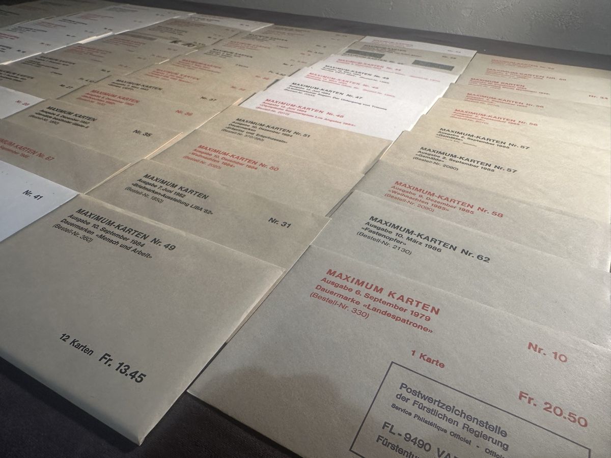 Alle Briefmarken: XXL Sammlung Maximum Karten Lichtenstein FL – Gebraucht aus Stettfurt von 2442 3