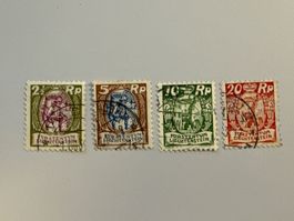 1924-27, Winzer oder Schlosshof Vaduz, gestempelt