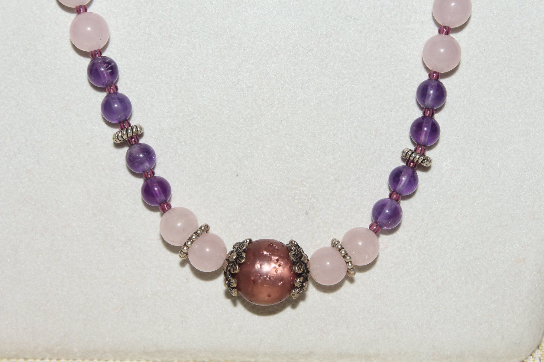 Catenine: Halbedelsteinkette Rosenquarz/Amethyst – Nuovo e nell'imballaggio originale da Kriens venduto da Wolly85 2