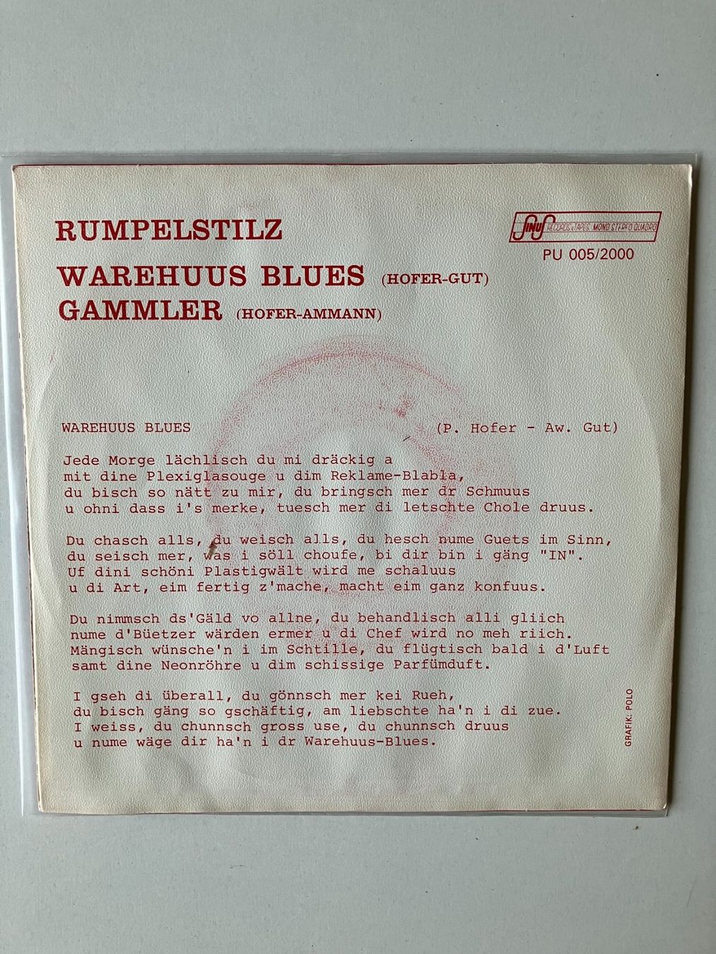 Dischi in vinile: Polo Hofer – Nuovo (secondo la descrizione) da Aarwangen venduto da Jukebox3 3