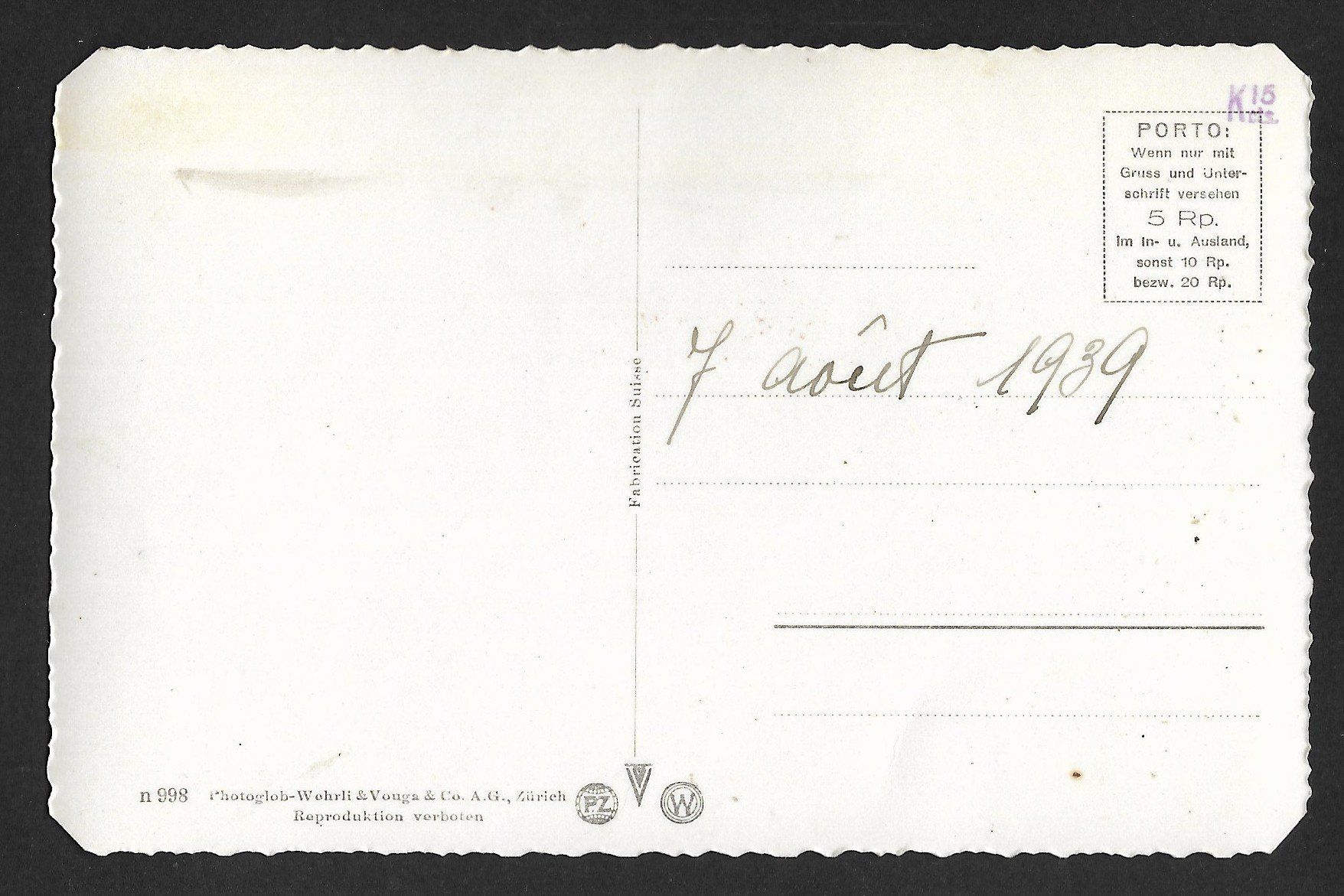 Cartes postales: Carte Postale Schaffhausen mit Munot, 1939 – D'occasion à Genève par bolsillin 1