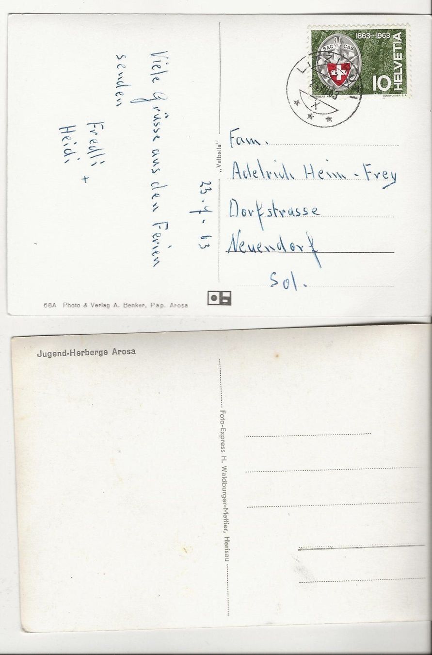 Cartoline postali: 2 AK Arosa – Usato da Frauenfeld venduto da Merk52 1