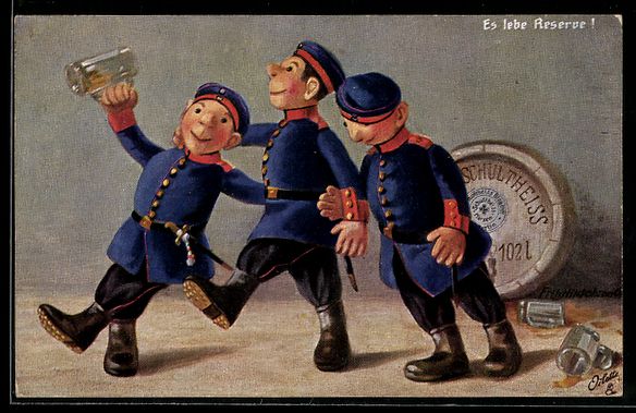 Cartoline postali: Fritz Hildebrandt: Es lebe Reserve!, Ste – Usato da Berlin venduto da bartko-reher