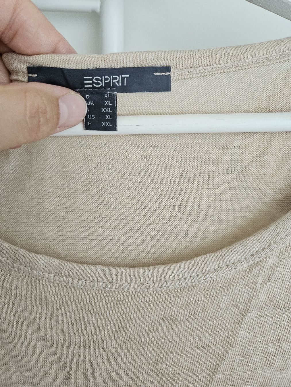 Esprit T-shirt: Esprit Leinenshirt gr.XL beige – Usato da Allschwil venduto da na.wi.90 1