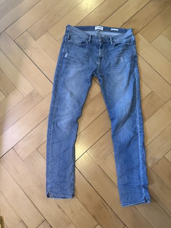 Frame L'Homme Skinny Jeans, Size 32, Light Wash Denim
