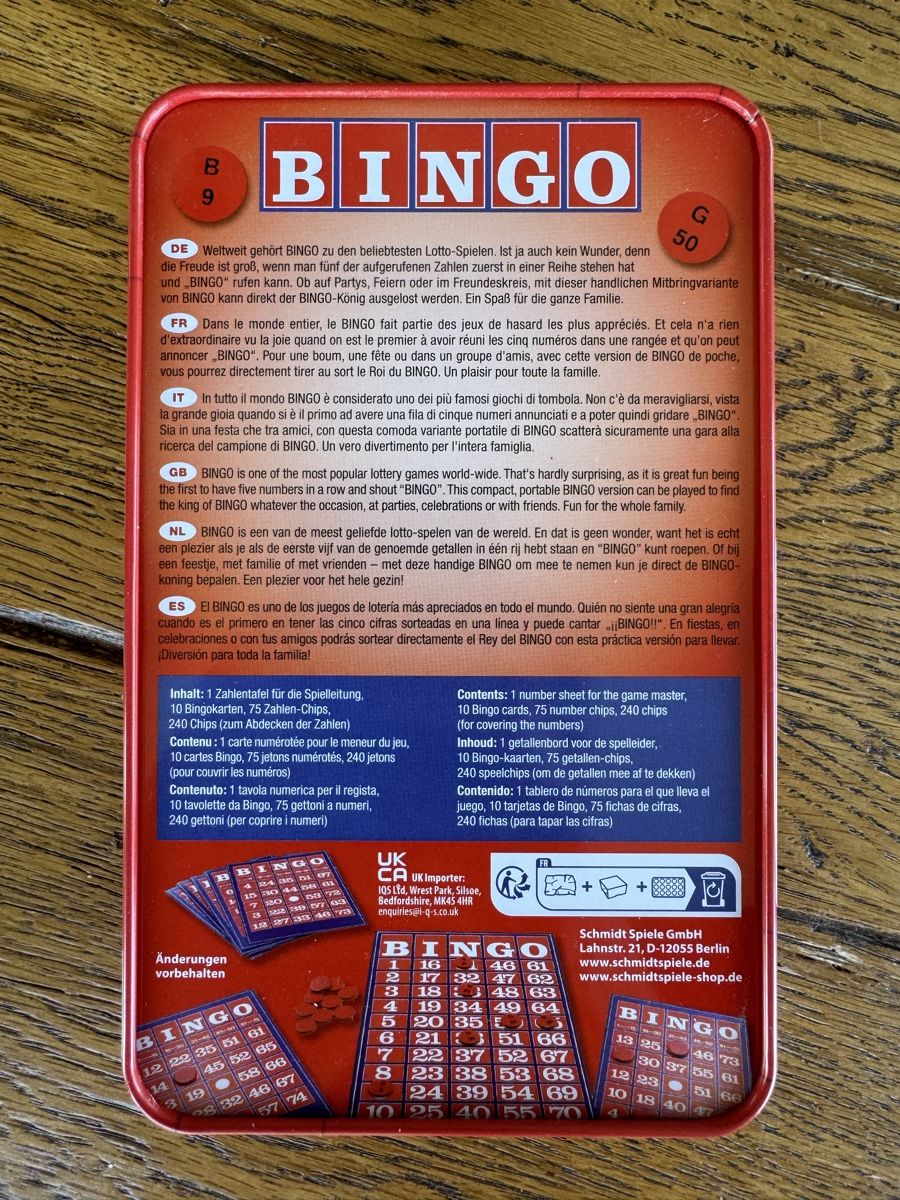 Giochi: Bingo Brettspiel – Nuovo e nell'imballaggio originale da Unterengstringen venduto da PapaFoxtrott 2