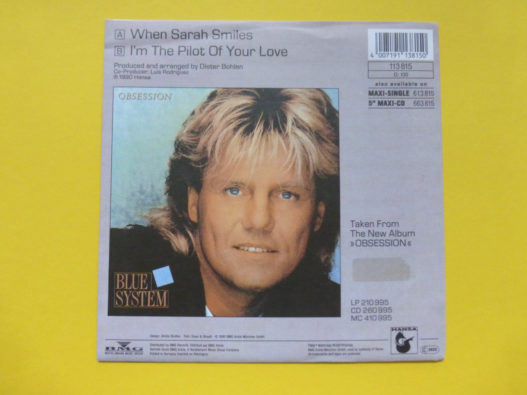 Dischi in vinile: Blue System – When Sarah Smiles – Usato da Zürich venduto da Swiss57 1