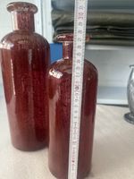 2er Set Vasen, Bordeauxrot, Höhe 32cm/21cm, Top!