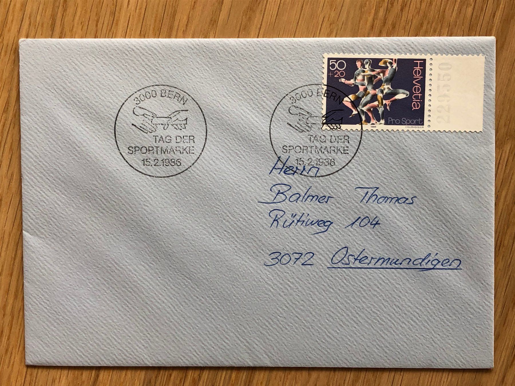 Tous les timbres: Tag der Sportmarke 1986 mit Tabs – D'occasion à Biel/Bienne par TomBaBi