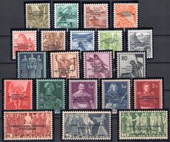 1944, D V BIE, 1-21**, Serie 21 Werte postfrisch (14077)