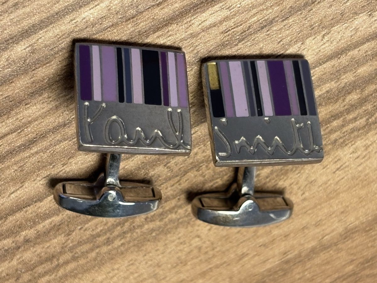 Paul Smith Manschettenknöpfe: Paul Smith Stripe Signature Cufflink – Gebraucht aus Winterthur von Atelier.W 1
