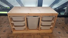 IKEA TROFAST Regal Kiefer 93x44x52 cm mit 7 Boxen