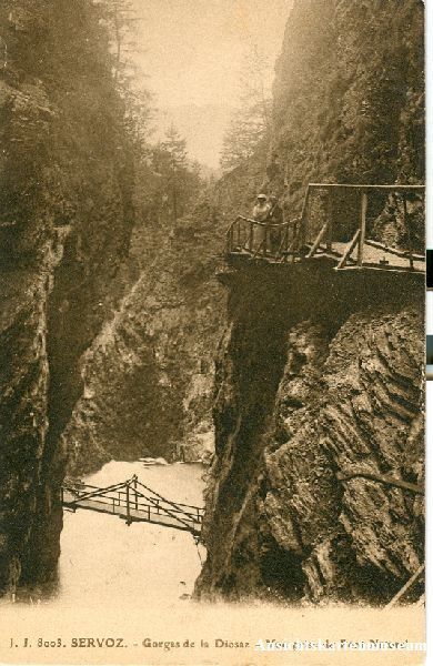 Cartoline postali: Servoz - Georges de la Diosaz c1910 – Usato da Emmenbrücke venduto da teestube