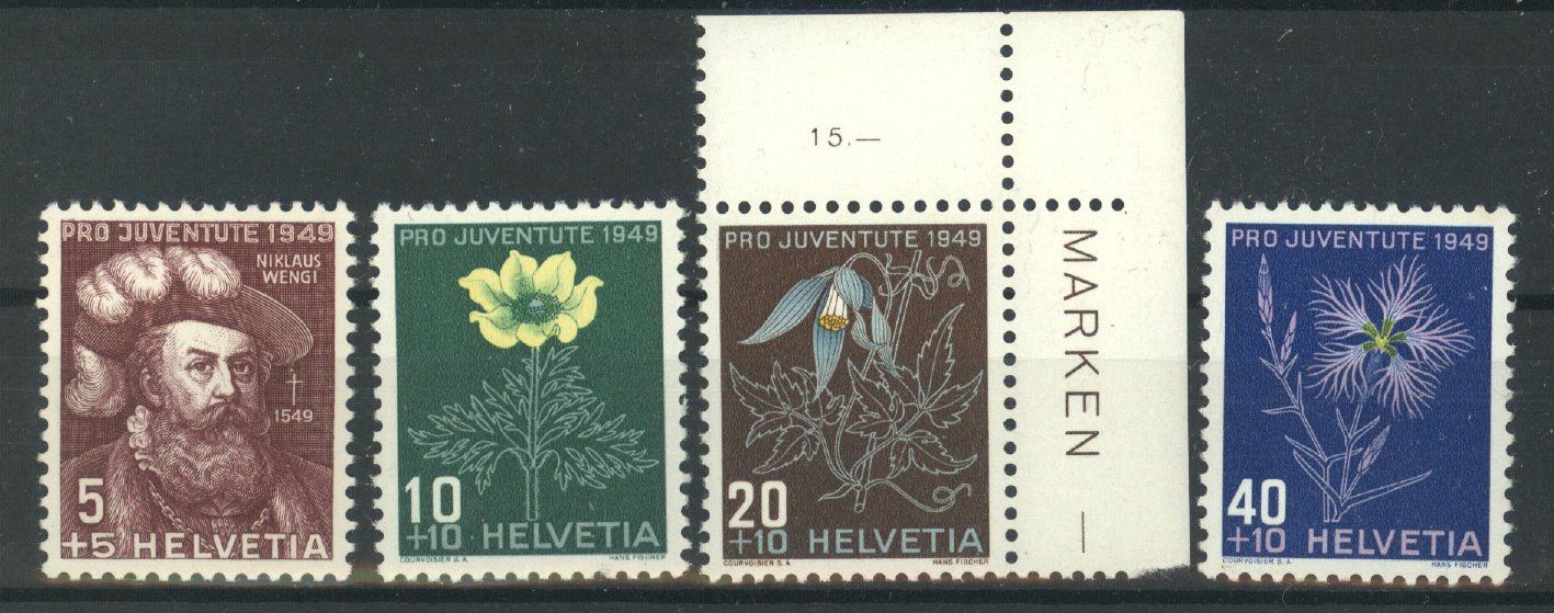 Tutti i francobolli: 1949, Pro Juventute, ohne Falz ** – Usato da Willisau venduto da Vollstempel
