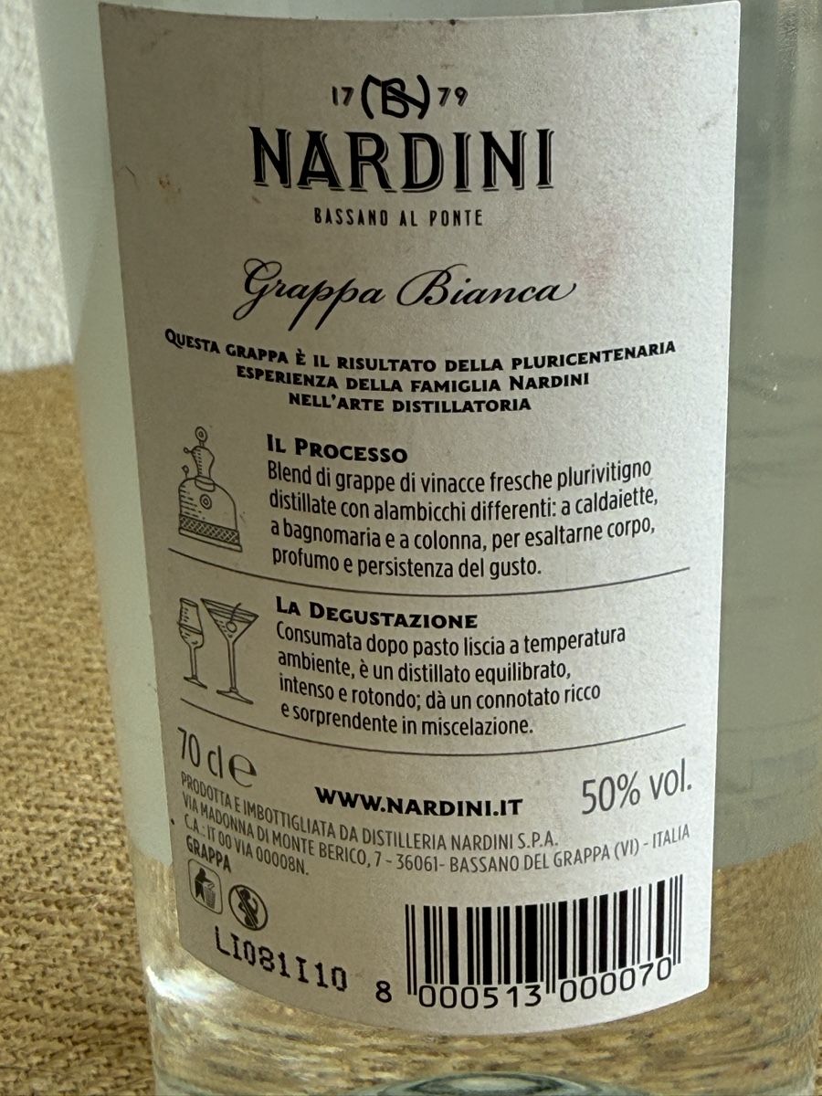 Nardini Spirituosen: Nardini Grappa Bianca 70cl 50% Vol neu – Neu (gemäss Beschreibung) aus Konolfingen von petzipetz 3