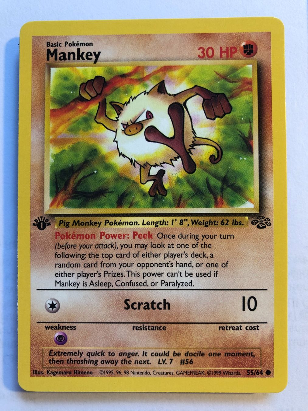 Sammelbilder & Trading cards: Mankey 1st Jungle - MINT - ab 1.- – Gebraucht aus Giubiasco von dan_pr8b