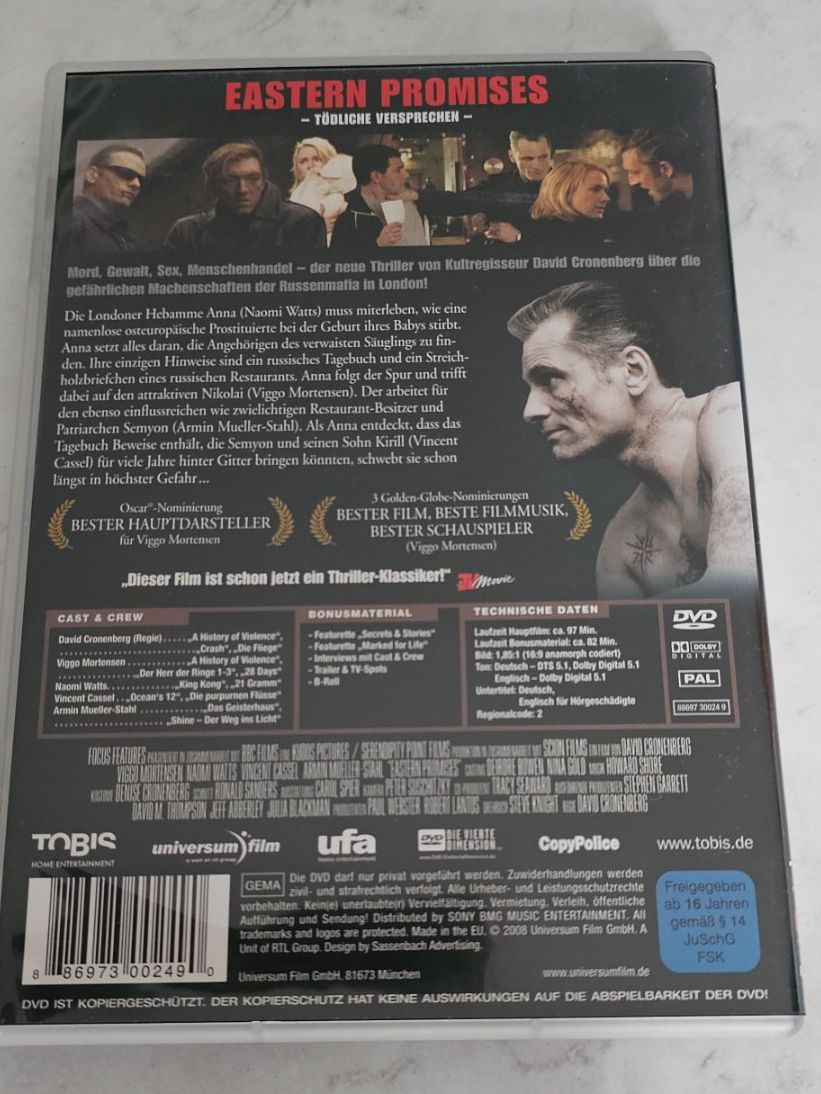 Alle DVDs: EASTERN PROMISES/ DVD – Gebraucht aus Geuensee von jes_9xyk 1