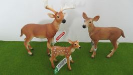 Schleich Rehkitz mit Eltern, Figuren, 3 Stk