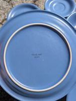 Geschirr Set blau Keramik diverse Teller und Schalen 24St.