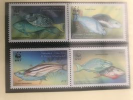 WWF Grenada Carriacou 2001 Satz Papageifische Postfrisch