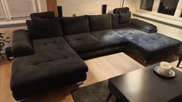 Sofa mit Bettfunktion und Stauraum, dunkelgrau