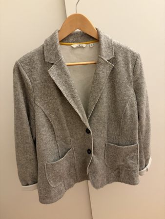 Tom Tailor Damen Strickblazer Cardigan Grau XL
