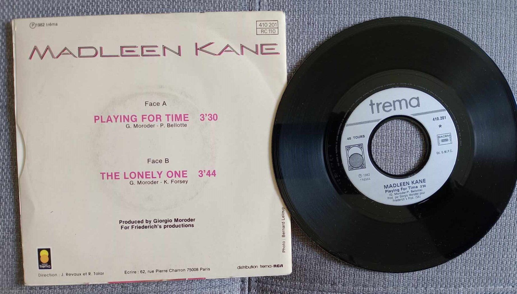 Vinyles: Madleen Kane – Playing For Time / disque 7" vinyl – D'occasion à Le Locle par borgespatricia 1