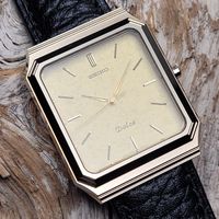 1987 Seiko Dolce Tungsten Carbide 7741-5120 Vintage