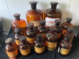 14 alte Apotheker-Flachen 2 x 5 Liter,