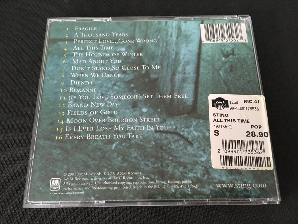 Sting all this time cd kaufen auf ricardo