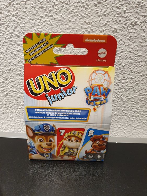 Mattel Games- Gioco di Carte UNO Junior Versione Paw Patrol, Giocattolo per Bambini 3+Anni, HGD13