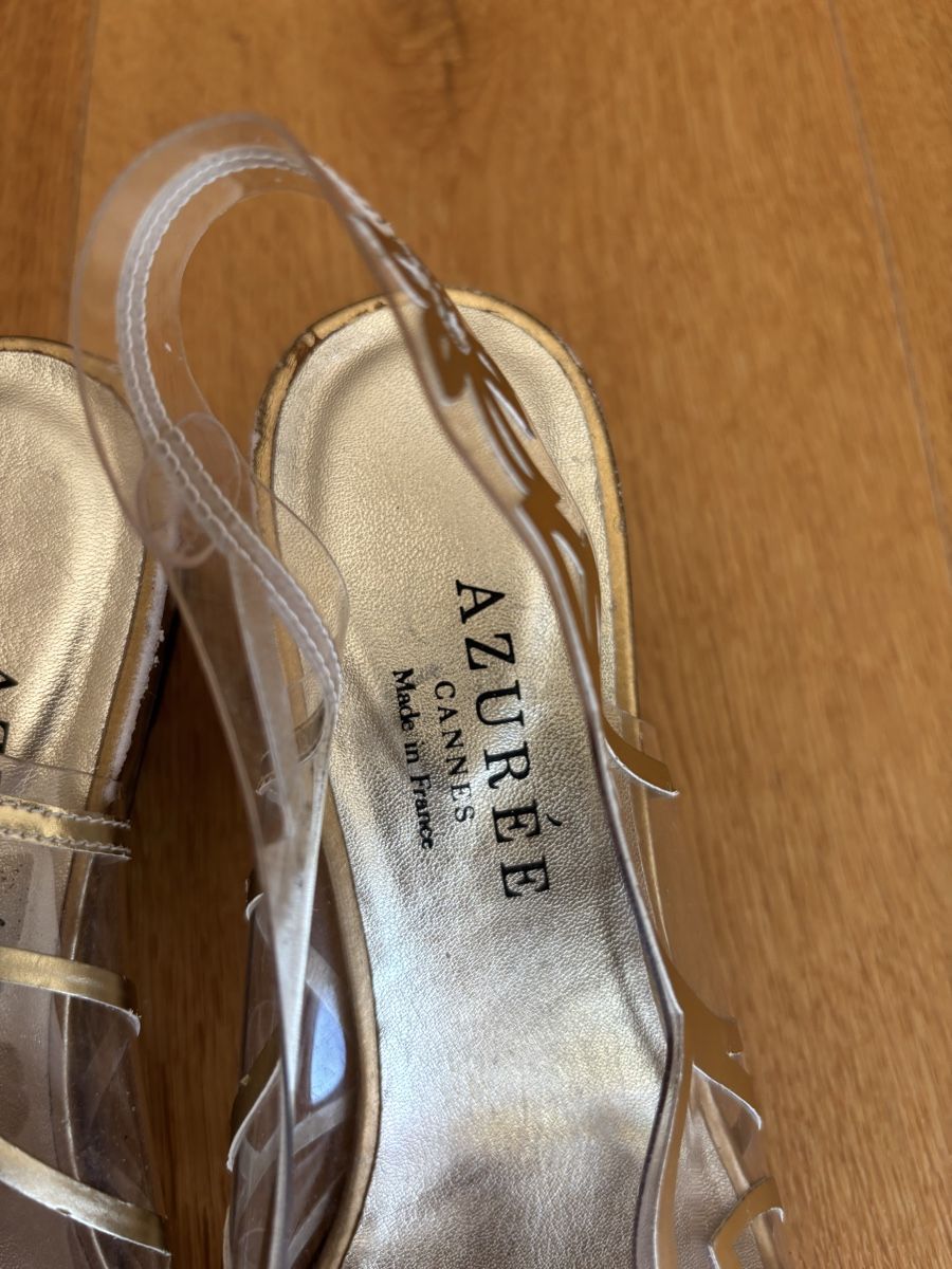 Scarpe da donna: AZURÉE Schuhe transparent gold neuwertig – Nuovo (secondo la descrizione) da Zürich venduto da Deals_by_M 1