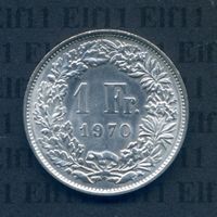 CHF___1.00 1970 stgl * nigelnagelneu! 1 Franken