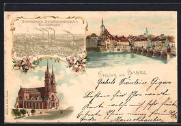 Litho Basel, Münster, Reklame für Hoff