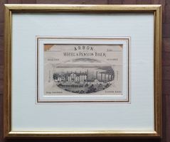 Bild  - Lithographie ? Arbon Hotel Baer, im Goldrahmen