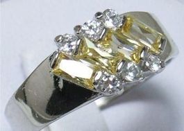 Yellow Zircon & CZ / 51 (JRG-0068)