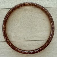 Modischer Armreif, braun mit Goldglitzer, neuwertig!