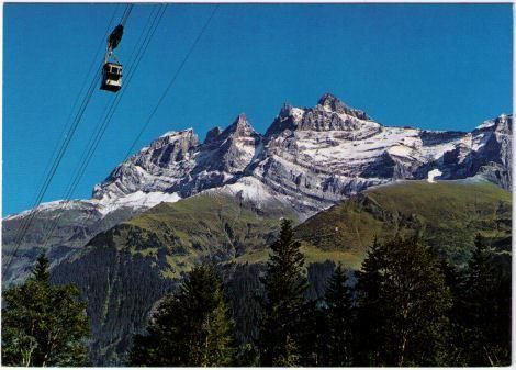 Ansichtskarten: Champéry - Luftseilbahn Planachaux – Gebraucht aus Binningen von Mountainrider
