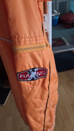 Racing Jacke orange mit Aufnäher Grösse XL gebraucht eher L