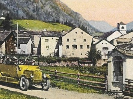 Cartoline postali: SIMPLON-Dorf mit Saurer Postauto ~1910 – Usato da Engelburg venduto da Swisscards