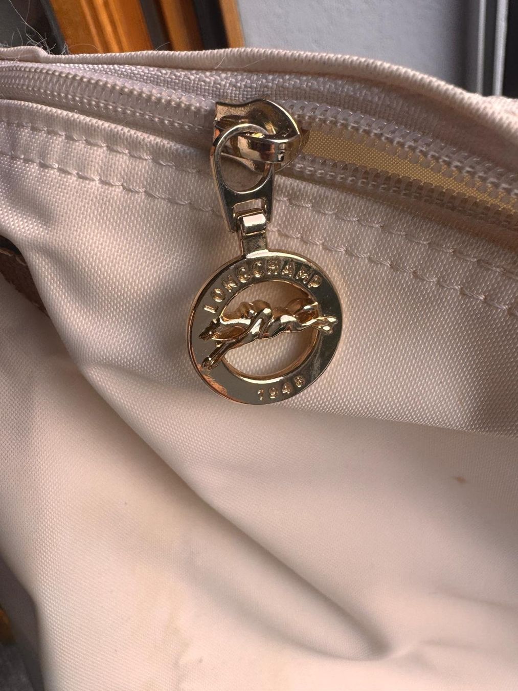 Longchamp Borse da donna: Sac Longchamp Pliage Beige Cuir Marron – Usato da Genève venduto da lailas_things 4