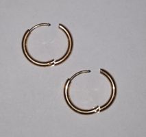 Goldfarbige Creolen Ohrringe Durchmesser ca. 15mm