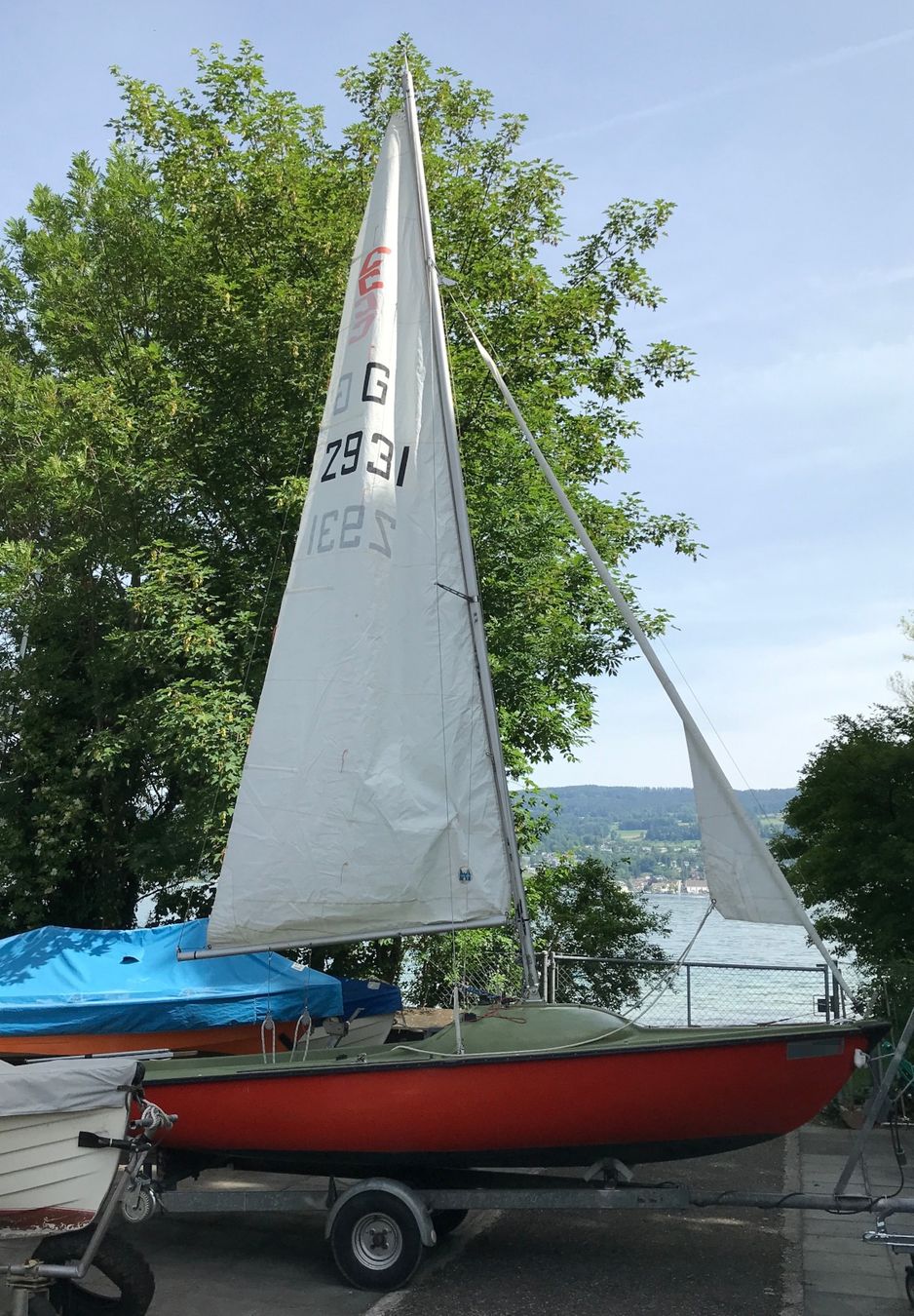 Boote: Segelboot / Jolle "Conger" mit Anhänger – Gebraucht aus Zumikon von blitzjunge