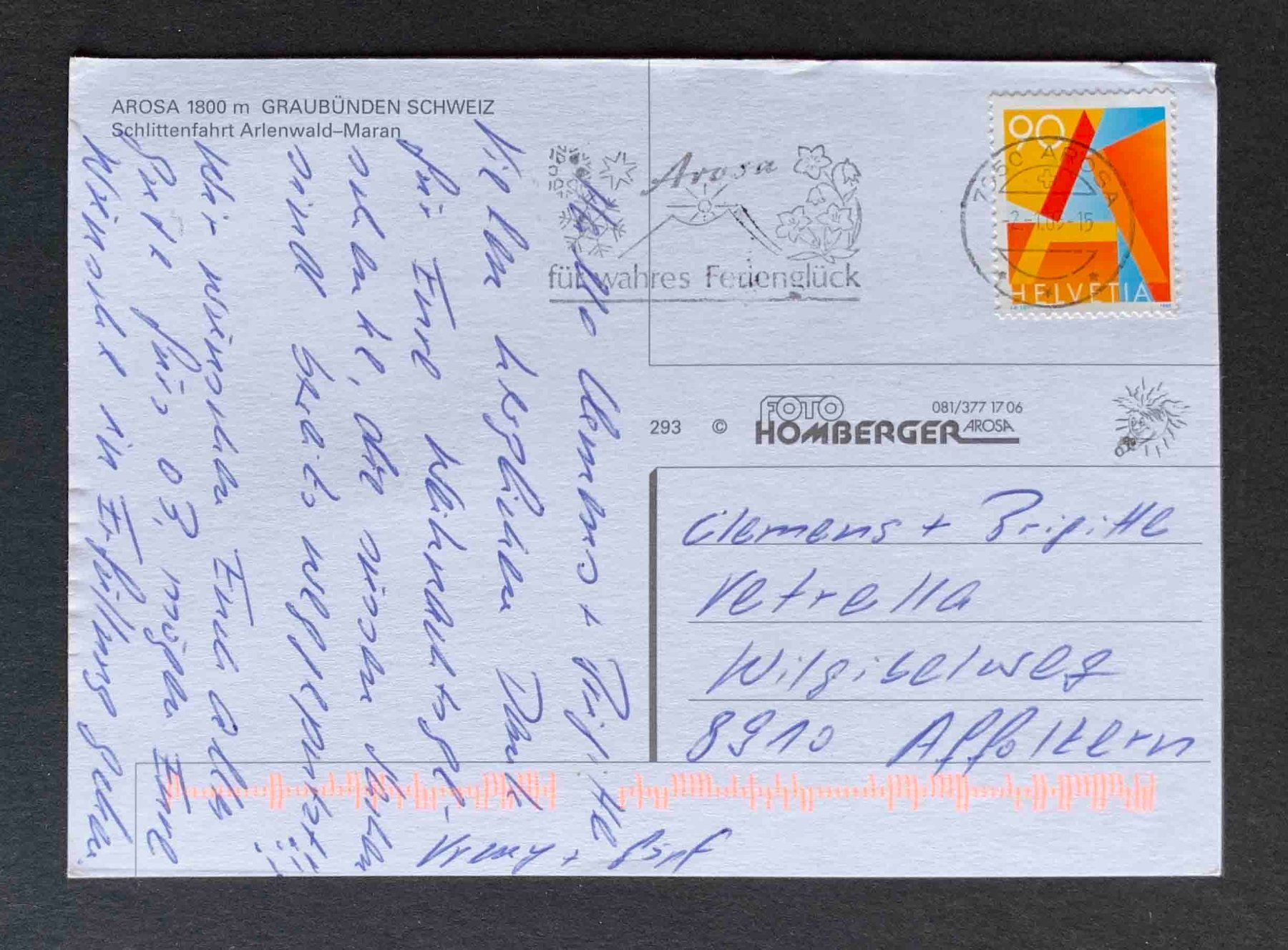Cartoline postali: AK AROSA Schlittenfahrt Arlenwald Maran – Usato da Goldau venduto da artelier1 1