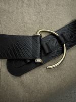 Armani Gürtel Leder Gr. S Kroko Optik Goldschnalle NP 295 CH