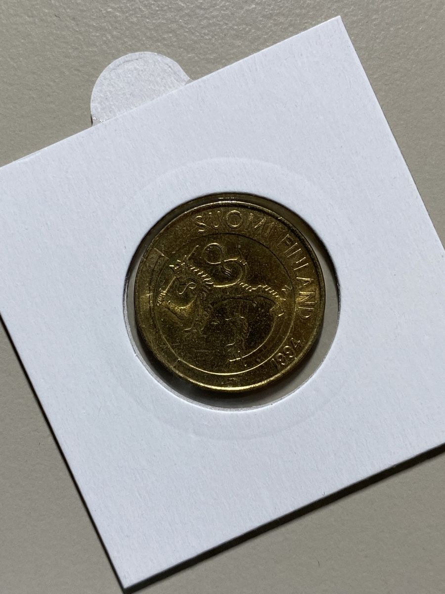 Alle Münzen: Finlande - 1 Markka - 1994 – Gebraucht aus Payerne von Mike1682 1