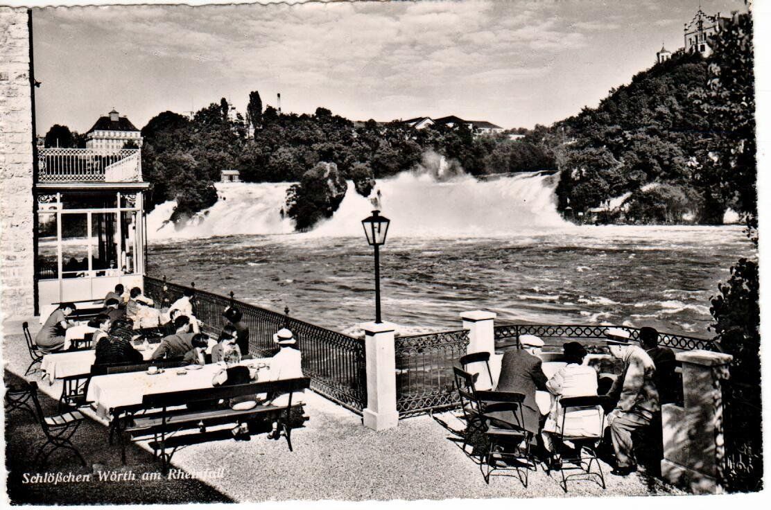 Cartoline postali: Schlösschen Wörth am Rheinfall 1951 – Usato da Wolhusen venduto da Curver9