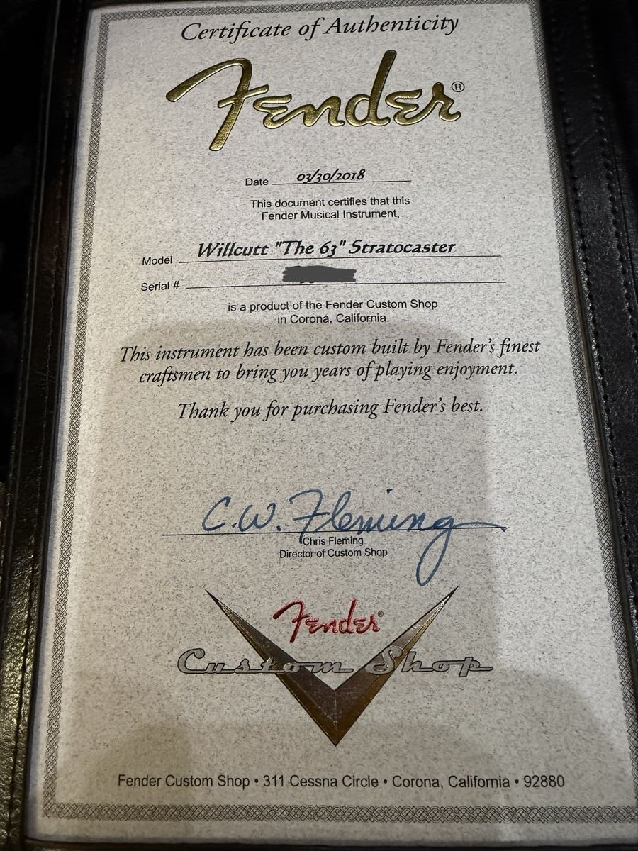 Fender Instruments de musique: Willcut "The 63" Stratocaster Custom Shop – D'occasion à Gais par Dwmilo 8