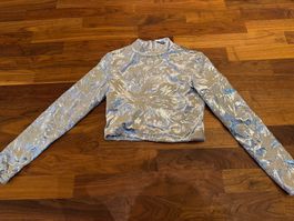 Damen Oberteil Maje Silber Pailletten Grösse 1 neu